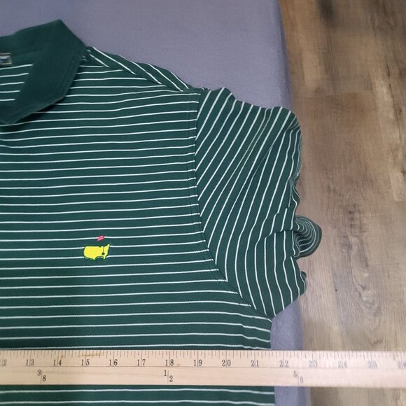 MASTERS COLLECTION Men's XL Pima Cotton Striped Polo Shirt Golf Green Augusta - Picture 8 of 9